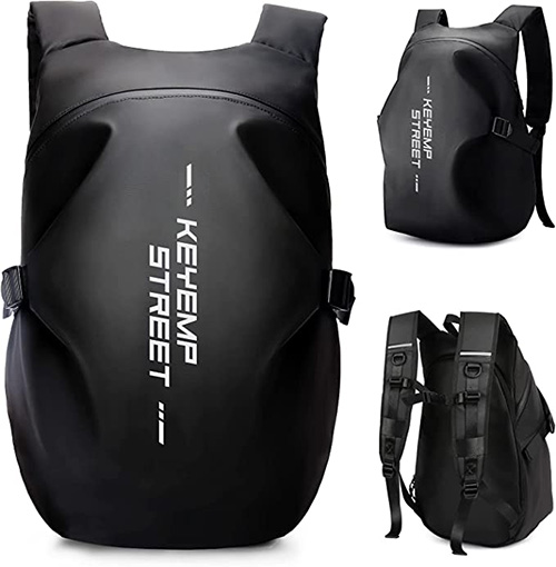 mochila casco moto